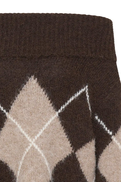 Chunky Knit Argyle Jumper