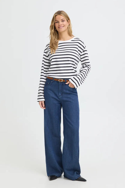 Striped long sleeve T-shirt