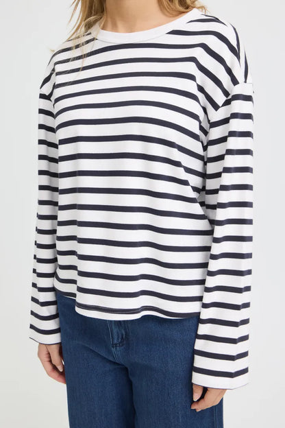 Striped long sleeve T-shirt
