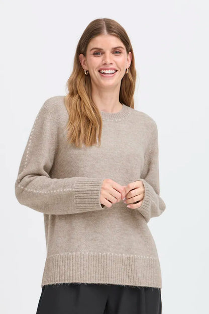 Beige soft Knitted jumper