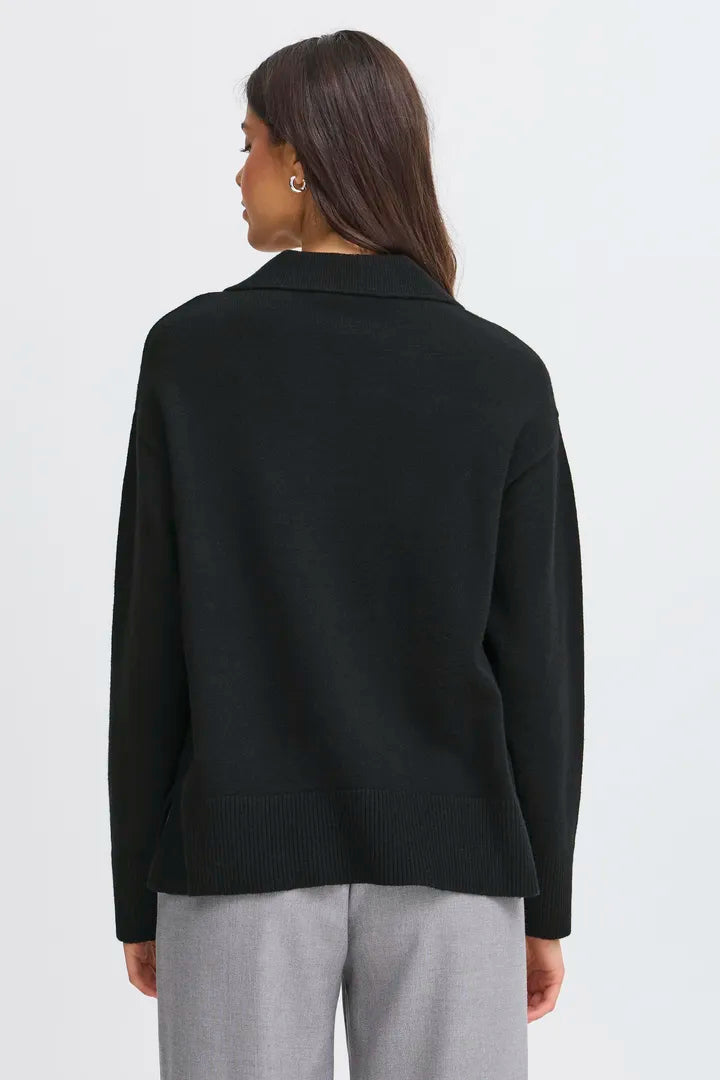 BLACK SOFT KNIT JUMPER