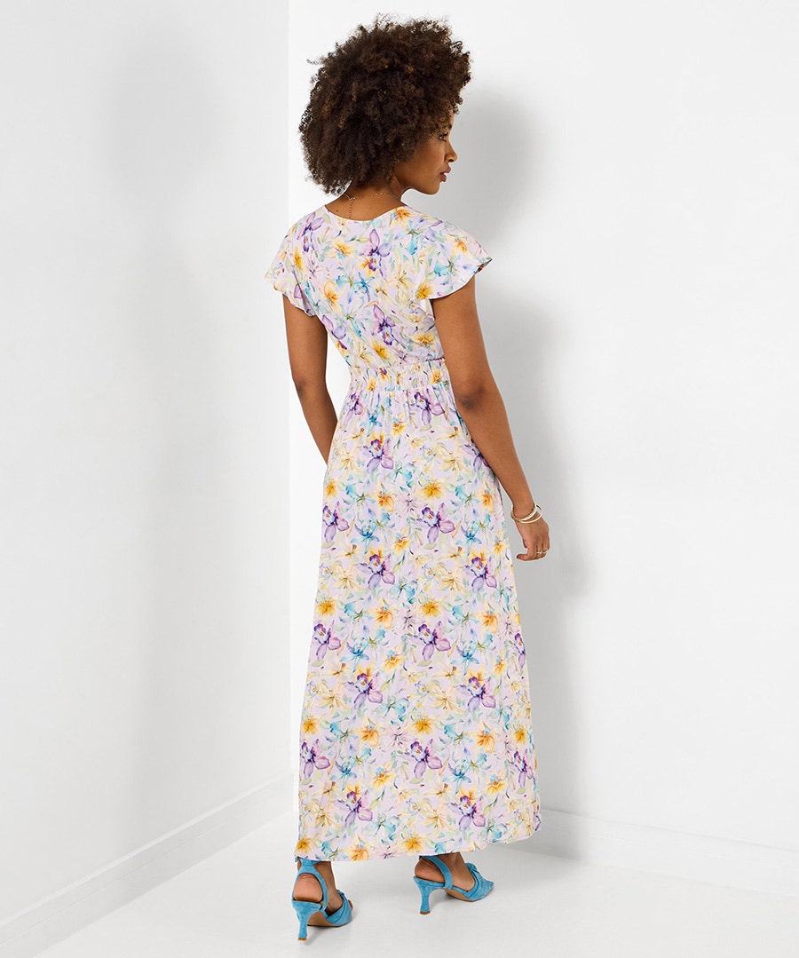 Watercolours Printed Floral Maxi Dress (petite)