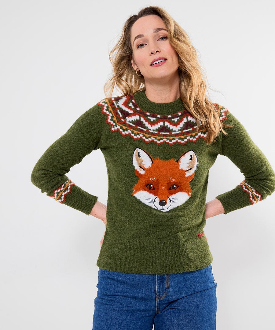 Fantastic Fox Embroidered Jumper