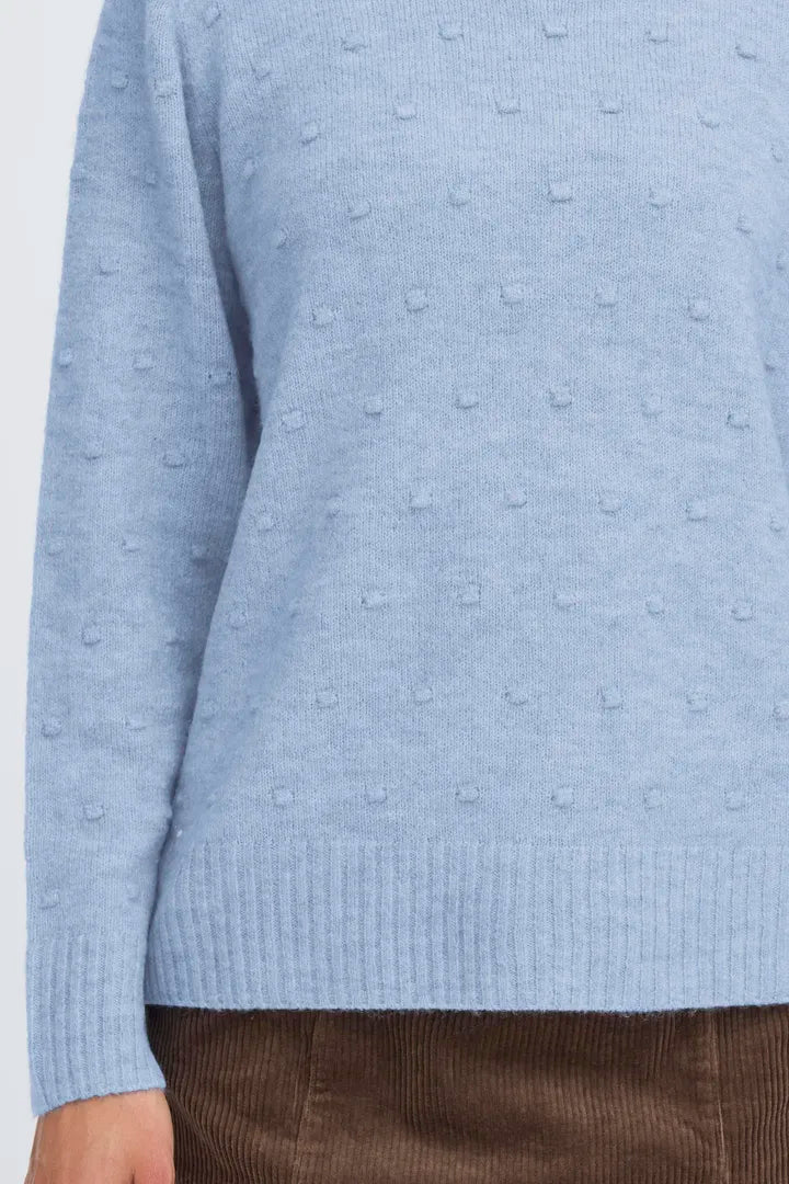 BLUE SOFT KNIT JUMPER
