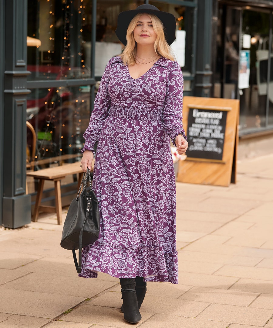 Thea Long Sleeve Jersey Maxi Dress Petite