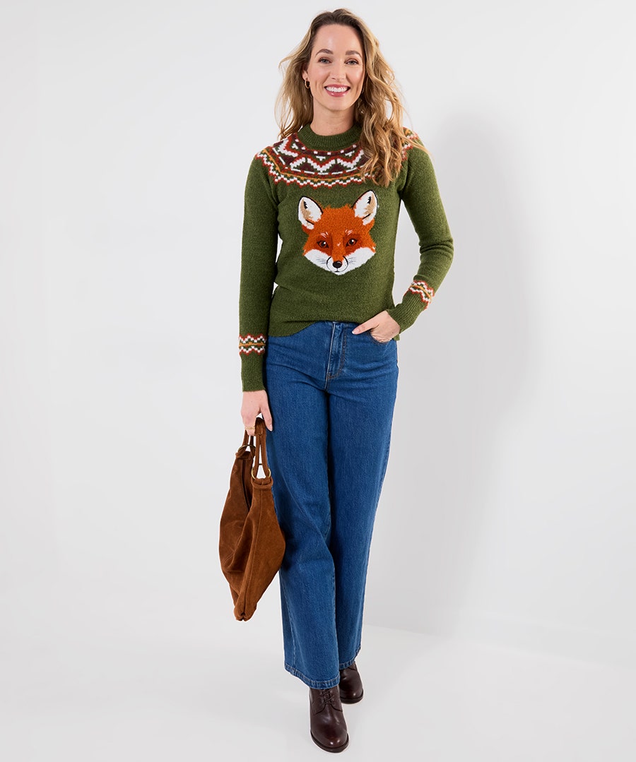 Fantastic Fox Embroidered Jumper