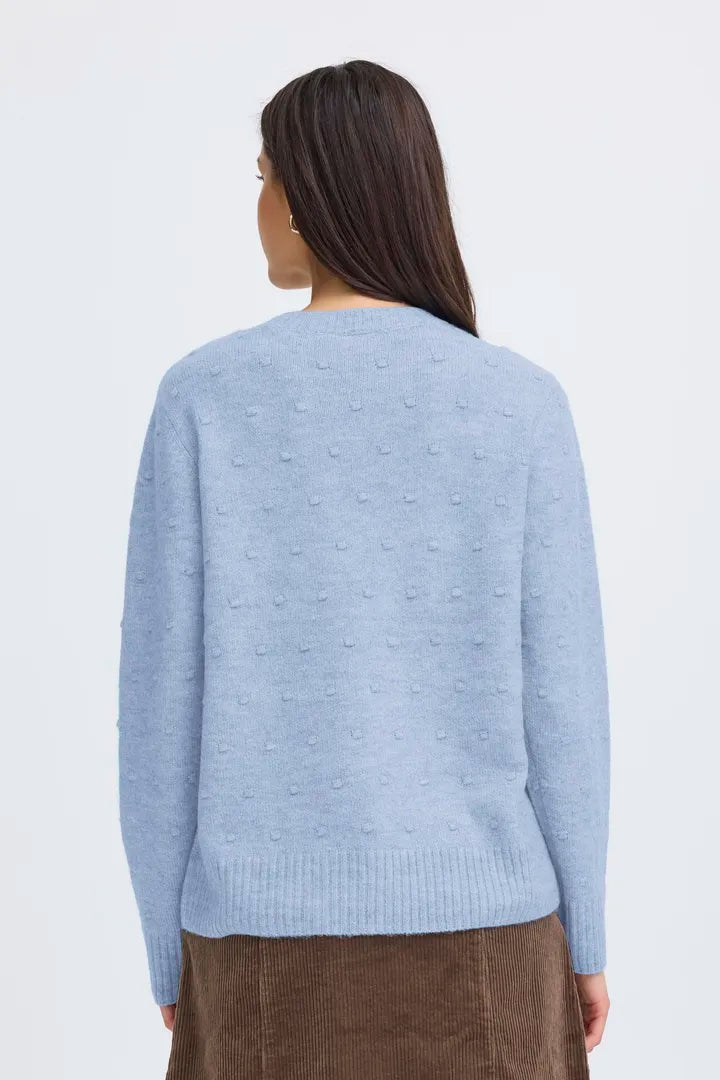 BLUE SOFT KNIT JUMPER