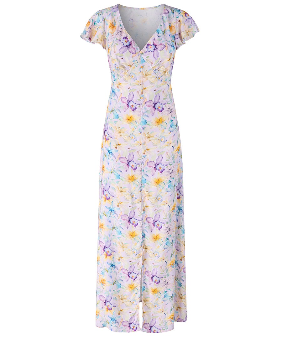 Watercolours Printed Floral Maxi Dress (petite)