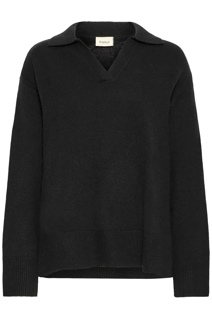 BLACK SOFT KNIT JUMPER