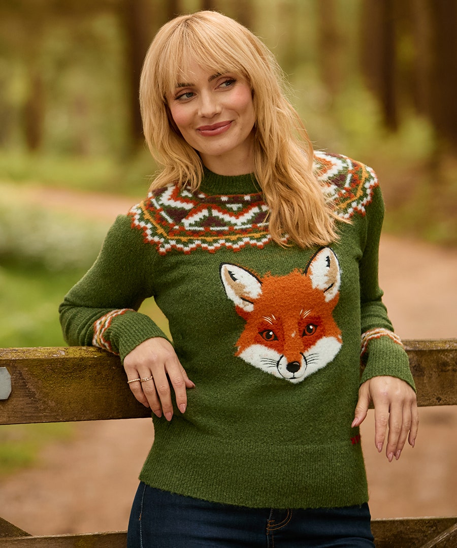 Fantastic Fox Embroidered Jumper