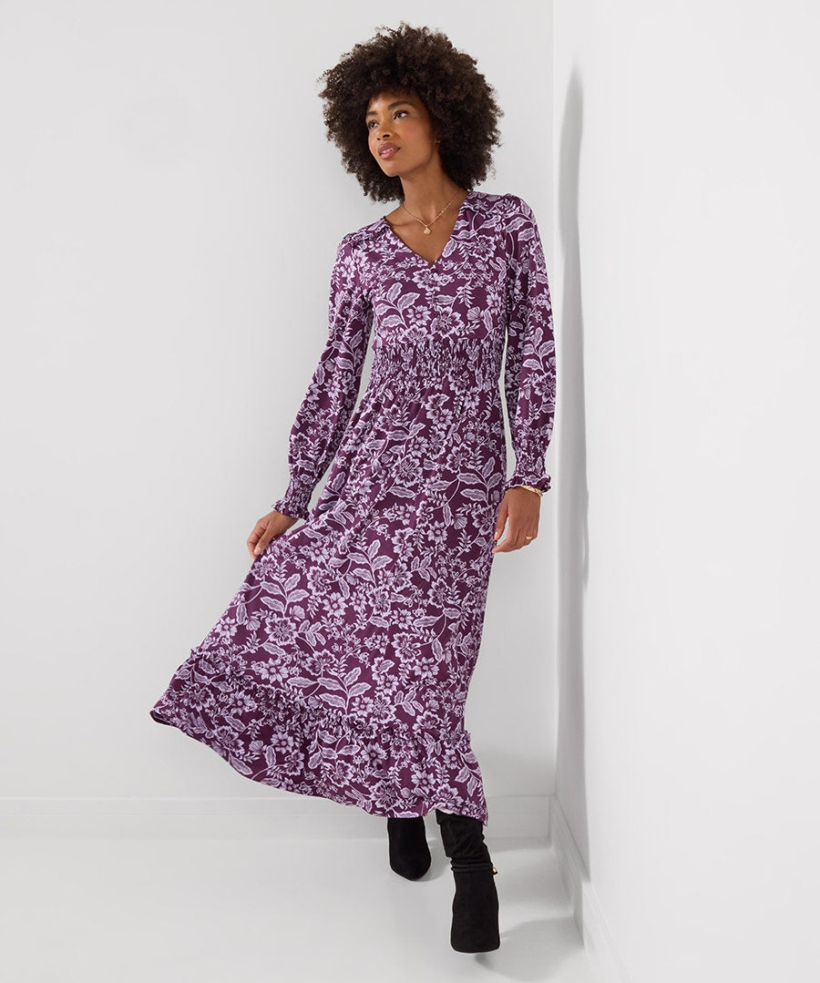 Thea Long Sleeve Jersey Maxi Dress Petite
